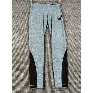 Nike Leggings Womens Small Blue Activewear Workout Dri-Fit Running Lifting Gym